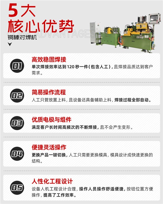 铜棒对焊机详情核心优势
