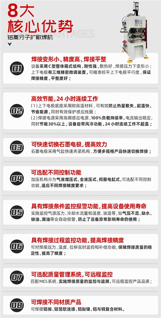 铝高分子扩散焊机核心优势