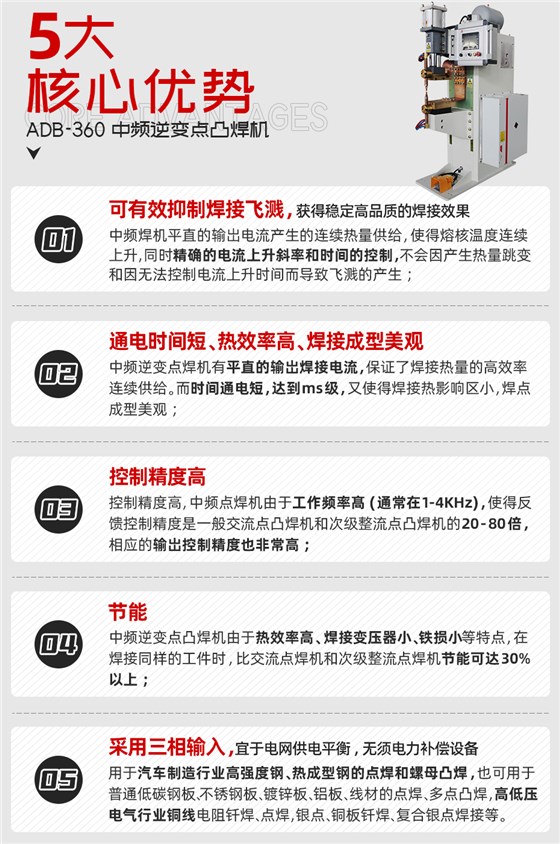 中频点焊机-ADB-360核心优势